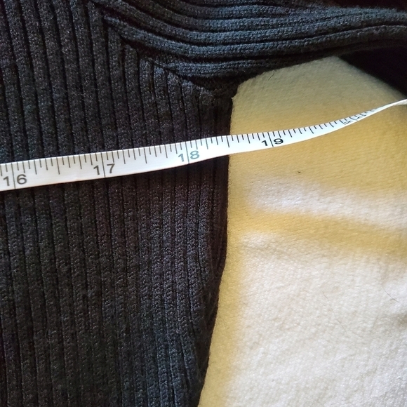 Anrabess Black‎ Ribbed Sweater Long Sleeve Sz. XL Dress - Picture 8 of 11